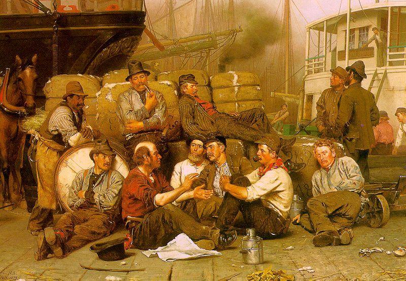 John George Brown The Longshoremen's Noon China oil painting art